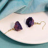 PolishedPlus 1Pair Natural Real Dried Flowers Purple Rose For Art Craft Epoxy Resin Making Jewellery Earrings