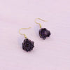 PolishedPlus 1Pair Natural Real Dried Flowers Purple Rose For Art Craft Epoxy Resin Making Jewellery Earrings