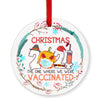 PolishedPlus 2pcs Customize Pattern Text DIY Ceramics Ornament 8cm Round Christmas Decorations Hanging Pendant Xmas Tree Deco
