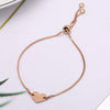 PolishedPlus Adjustable Heart Box Chain Heart Charms Bracelt for Women girl gift