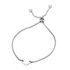 PolishedPlus Adjustable Heart Box Chain Heart Charms Bracelt for Women girl gift