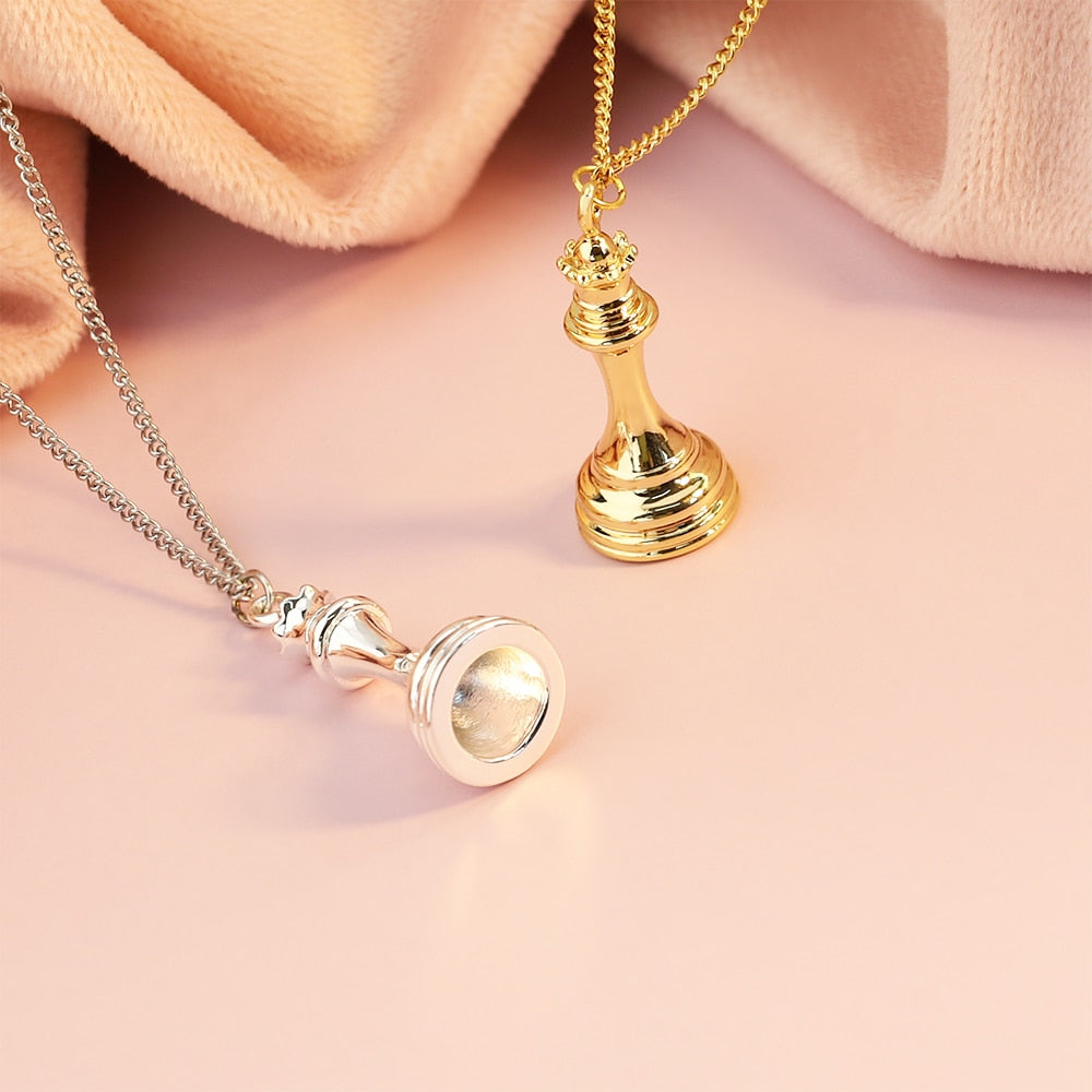 PolishedPlus Chess Pendant King Queen Rook Knight Bishop Pawn Charm DIY Couples Necklace Jewelry Gift for Men Women