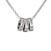 PolishedPlus Custom Names Beads Charms Pendant Necklace With Birthstone Family Names Charms Necklace Jewelry Gift For Mom Women