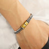 PolishedPlus Custom Names Trendy Men Bracelet Stainless Steel Cuban Curb Chain Bangle Personalized For Men Jewelry Gift