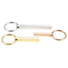 PolishedPlus Customized 4 Sides engravable titanium steel key chain personalized for Women birthday girl gift