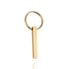 PolishedPlus Customized 4 Sides engravable titanium steel key chain personalized for Women birthday girl gift