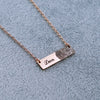 PolishedPlus Customized Actual Fingerprint Necklace Engraved Fingerprint Handwriting Custom bar Personalized Christmas Gift