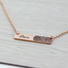 PolishedPlus Customized Actual Fingerprint Necklace Engraved Fingerprint Handwriting Custom bar Personalized Christmas Gift