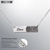 PolishedPlus Customized Actual Fingerprint Necklace Engraved Fingerprint Handwriting Custom bar Personalized Christmas Gift