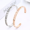 PolishedPlus Customized BELIEVE IN YOUR DREAMS inspirational stainless steel bangle hollow Letter bracelet for Women gift
