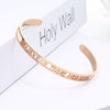 PolishedPlus Customized BELIEVE IN YOUR DREAMS inspirational stainless steel bangle hollow Letter bracelet for Women gift