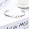 PolishedPlus Customized BELIEVE IN YOUR DREAMS inspirational stainless steel bangle hollow Letter bracelet for Women gift