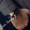 PolishedPlus Customized Bracelet Braided Rope 3D Bar Name Bracelet For Dad Men Boyfriend Husband Brother Gift Bangles