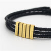 PolishedPlus Customized Bracelet Braided Rope 3D Bar Name Bracelet For Dad Men Boyfriend Husband Brother Gift Bangles