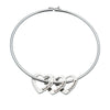 PolishedPlus Customized Butterfly Clasp Bangle Bracelet with Heart Shape Pendants Custom Names For Women Mom Gift