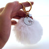 PolishedPlus Customized Christmas keychain Fluffy Keychain Key Ring  Women Bag Pendant Charm Accessories Toy Christmas Gifts