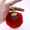 PolishedPlus Customized Christmas keychain Fluffy Keychain Key Ring  Women Bag Pendant Charm Accessories Toy Christmas Gifts