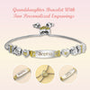 PolishedPlus Customized Daughter Name Mom Dad Love You Bracelet With Crystal Butterfly Heart Beads Birthday Gift For Girl
