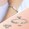 PolishedPlus Customized Daughter Name Mom Dad Love You Bracelet With Crystal Butterfly Heart Beads Birthday Gift For Girl
