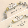 PolishedPlus Customized Daughter Name Mom Dad Love You Bracelet With Crystal Butterfly Heart Beads Birthday Gift For Girl