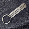 PolishedPlus Customized Keychain Distance means so little stainless steel love Letter personalized key ring gift