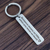 PolishedPlus Customized Keychain Distance means so little stainless steel love Letter personalized key ring gift