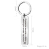 PolishedPlus Customized Keychain Distance means so little stainless steel love Letter personalized key ring gift
