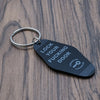 PolishedPlus Customized Keychain Lock your door Black Acrylic Number Keychain Letter personalized gift