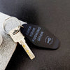 PolishedPlus Customized Keychain Lock your door Black Acrylic Number Keychain Letter personalized gift