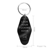 PolishedPlus Customized Keychain Lock your door Black Acrylic Number Keychain Letter personalized gift