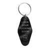 PolishedPlus Customized Keychain Lock your door Black Acrylic Number Keychain Letter personalized gift