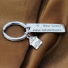 PolishedPlus Customized Keychain home adventures stainless steel Letter personalized Key ring gift