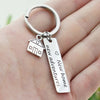 PolishedPlus Customized Keychain home adventures stainless steel Letter personalized Key ring gift
