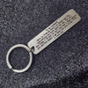 PolishedPlus Customized Keychain TO MY Husband stainless steel love Letter personalized key ring gift