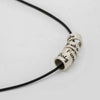 PolishedPlus Customized Men's Necklace with Small Custom Beads leather chain Letter personalized custom for Women birthday gift
