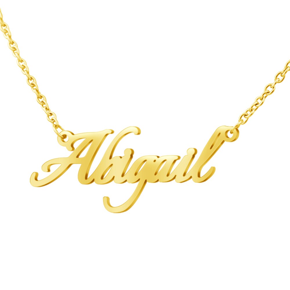 PolishedPlus Customized Name Necklace Personalized Letters Stainless Steel Necklaces Choker For Women Jewelry Gift