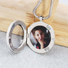 PolishedPlus Customized Open Round Box Pendant Glass Photo Frame Pendant Charm Necklace gift