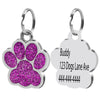 PolishedPlus Customized Petlover gift  Custom Dog Tag For Dogs  Personalized Glitter Dog Name Tag Engraved Dog Cat ID Tag gift