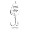 PolishedPlus Customized STRESS is caused by not FISHING fishing lure stainless steel key ring fish hook Father's Day gift