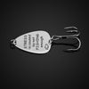 PolishedPlus Customized STRESS is caused by not FISHING fishing lure stainless steel key ring fish hook Father's Day gift
