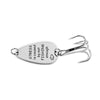 PolishedPlus Customized STRESS is caused by not FISHING fishing lure stainless steel key ring fish hook Father's Day gift