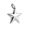 PolishedPlus Customized Stainless Steel Necklace Pendant Charms Smooth Surface-Moon Shape,Five Pointd Star,Heart Shape For Girls