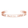 PolishedPlus Customized Titanium Bangle Hollow Letter Bracelet Positive Inspirational Personalized Jewelry for Women Gift