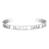 PolishedPlus Customized Titanium Bangle Hollow Letter Bracelet Positive Inspirational Personalized Jewelry for Women Gift