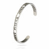 PolishedPlus Customized Titanium Bangle Hollow Letter Bracelet Positive Inspirational Personalized Jewelry for Women Gift