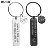 PolishedPlus Customized Valentine's Day Keychain Thanks for all Titanium Steel Letter personalized custom for couple gift