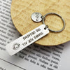 PolishedPlus Customized Valentine's Day Keychain Thanks for all Titanium Steel Letter personalized custom for couple gift