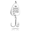 PolishedPlus Customized We hooked the Grandpa fishing lure stainless steel key ring fish hook Grandfather's gift