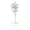 PolishedPlus Customized You are the greatest catch of my life fishing lure Letter fish hook Keychain Father's day Gift