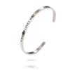 PolishedPlus Customized bracelet DADDY LOVES YOU father's day gift stainless steel bangle Letter personalized gift